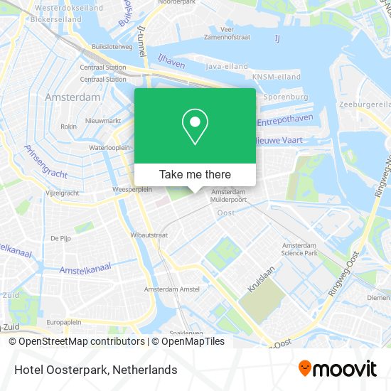 Hotel Oosterpark map