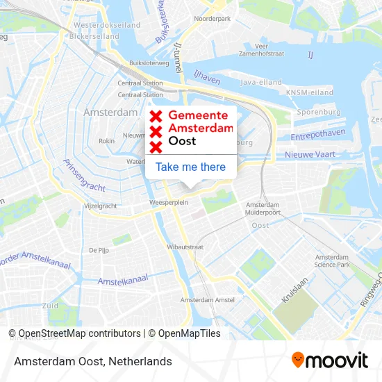 Amsterdam Oost map