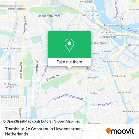 Tramhalte 2e Constantijn Huygensstraat map