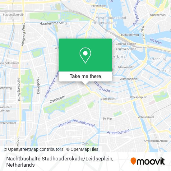 Nachtbushalte Stadhouderskade / Leidseplein map