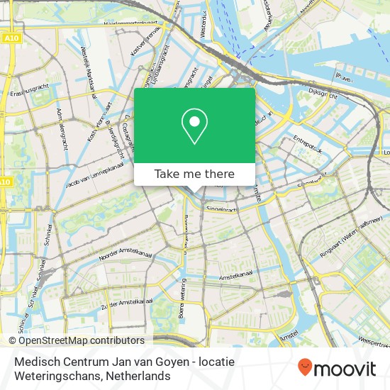 Medisch Centrum Jan van Goyen - locatie Weteringschans map