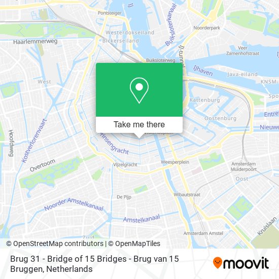 Brug 31 - Bridge of 15 Bridges - Brug van 15 Bruggen map
