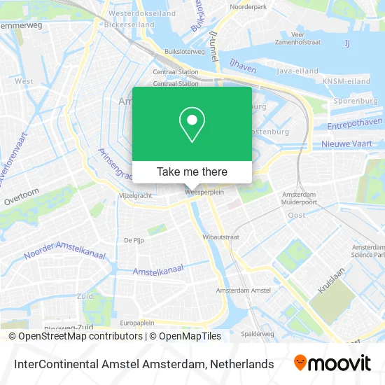 InterContinental Amstel Amsterdam map