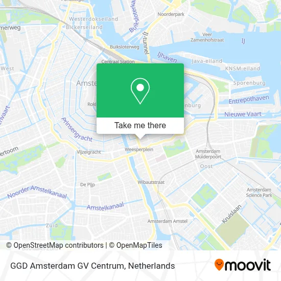 GGD Amsterdam GV Centrum map