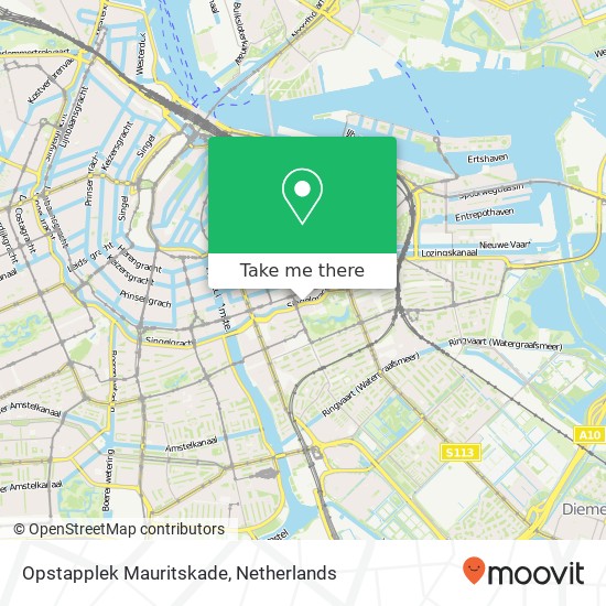 Opstapplek Mauritskade map