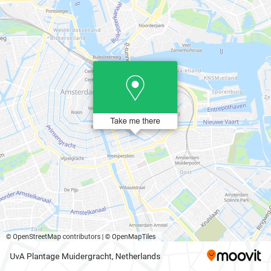 UvA Plantage Muidergracht map
