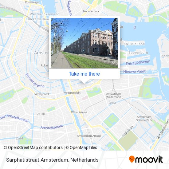 Sarphatistraat Amsterdam map