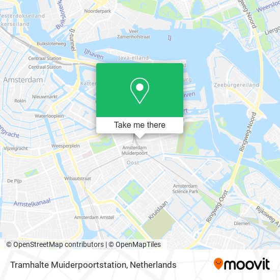 Tramhalte Muiderpoortstation map