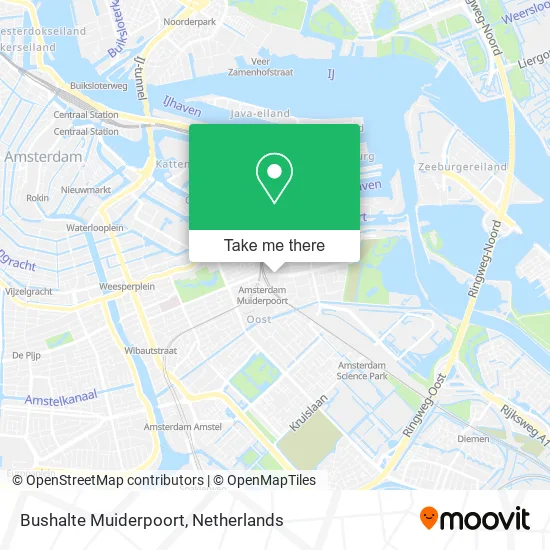 Bushalte Muiderpoort map