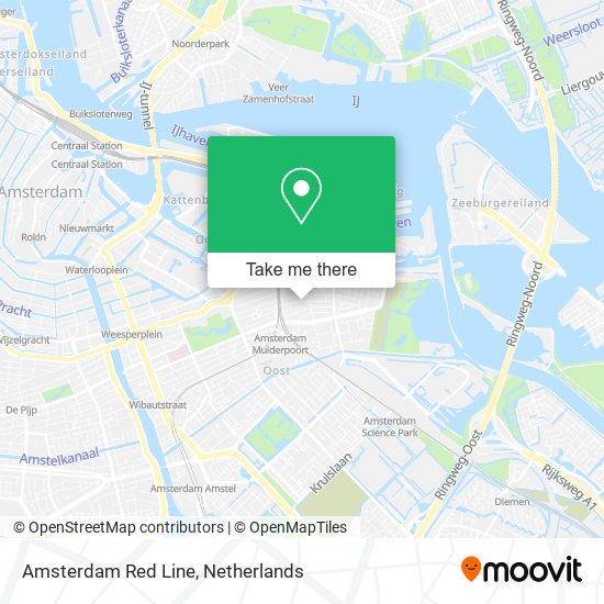 Amsterdam Red Line map