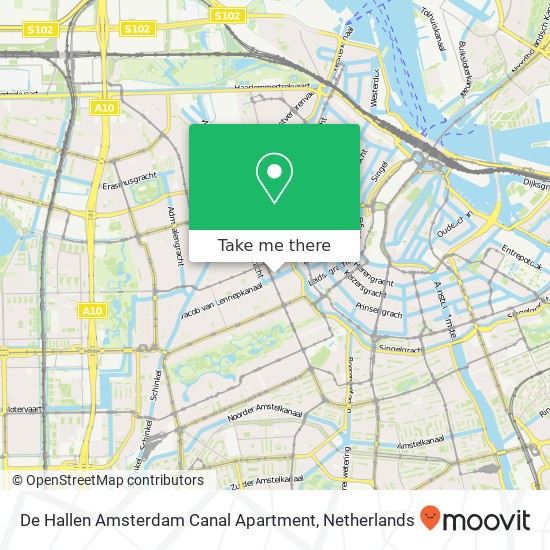 De Hallen Amsterdam Canal Apartment map