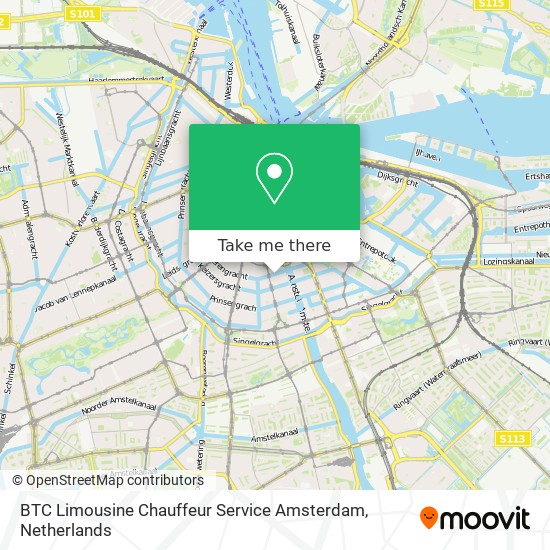 BTC Limousine Chauffeur Service Amsterdam Karte