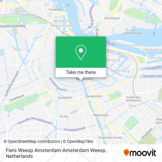 Fiets Weesp Amsterdam-Amsterdam Weesp map