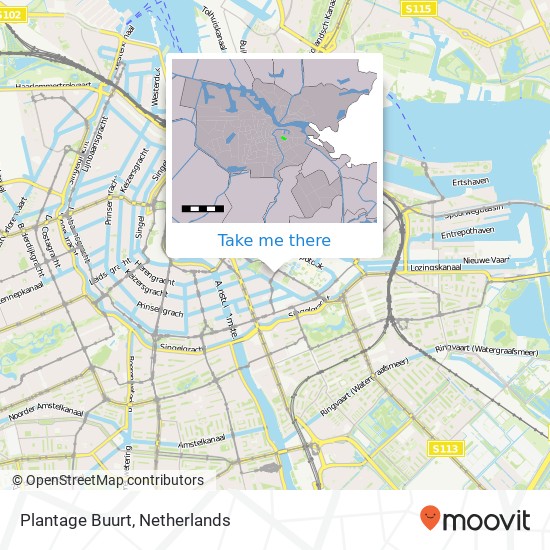 Plantage Buurt map