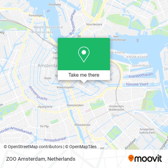 ZOO Amsterdam map