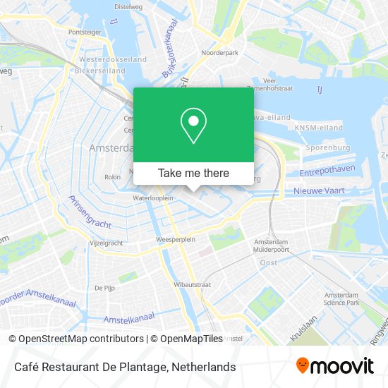 Café Restaurant De Plantage Karte