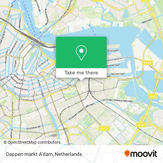 Dappen markt A'dam Karte