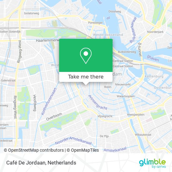 Café De Jordaan Karte