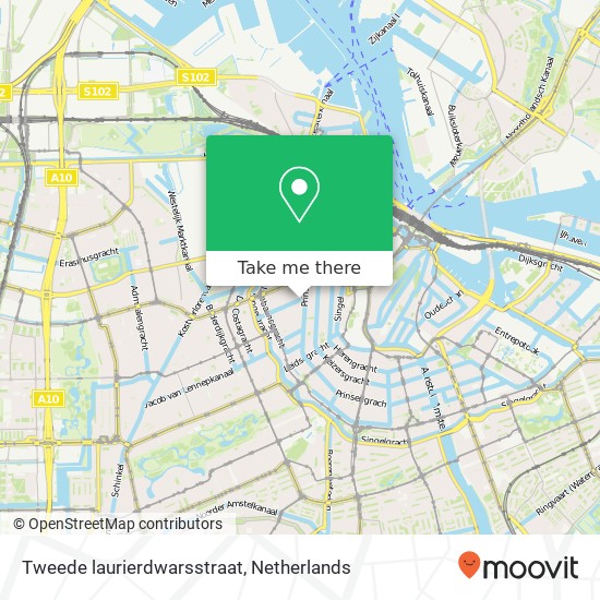 Tweede laurierdwarsstraat map