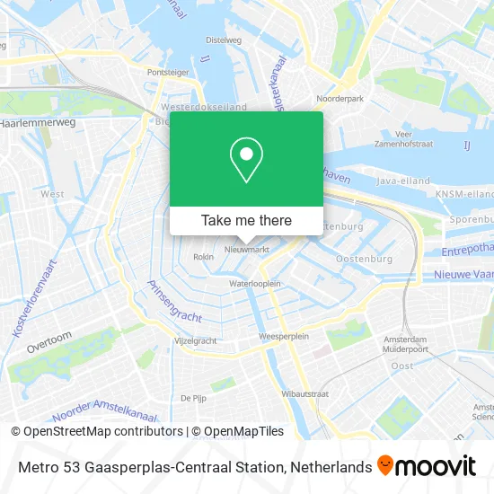 Metro 53 Gaasperplas-Centraal Station Karte