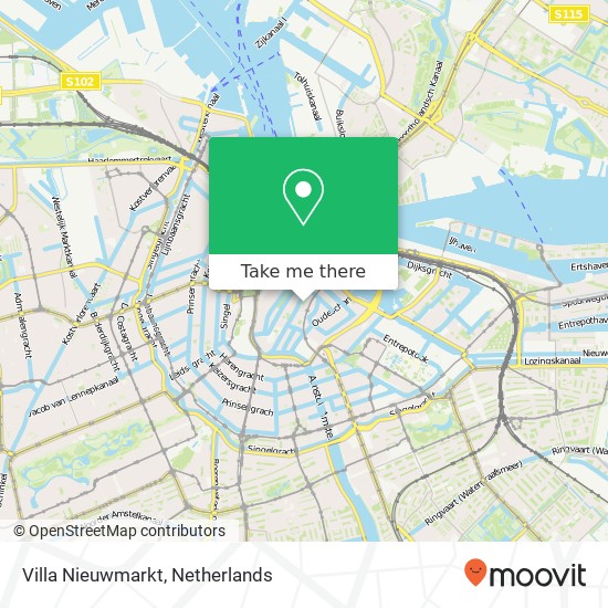 Villa Nieuwmarkt map