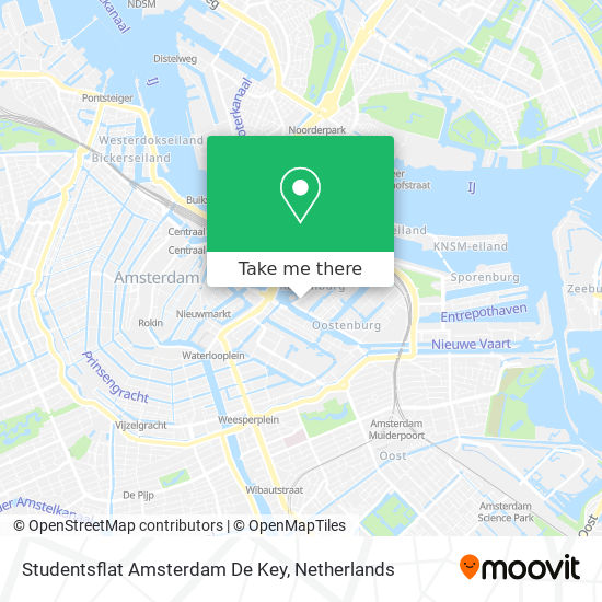 Studentsflat Amsterdam De Key map