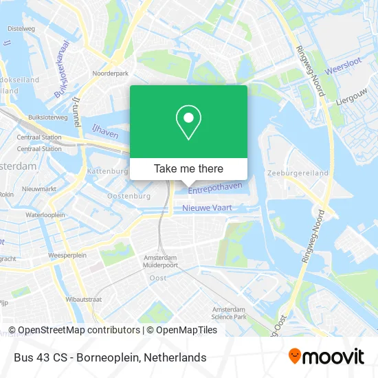 Bus 43 CS - Borneoplein map