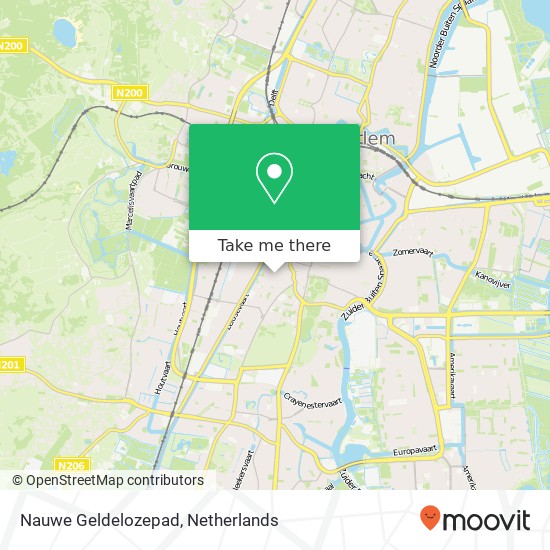 Nauwe Geldelozepad map