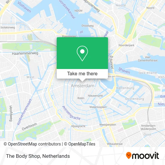 The Body Shop map
