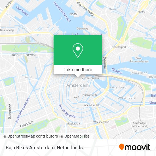 Baja Bikes Amsterdam map