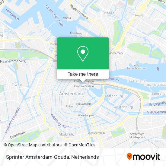 Sprinter Amsterdam-Gouda Karte