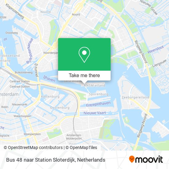 Bus 48 naar Station Sloterdijk map