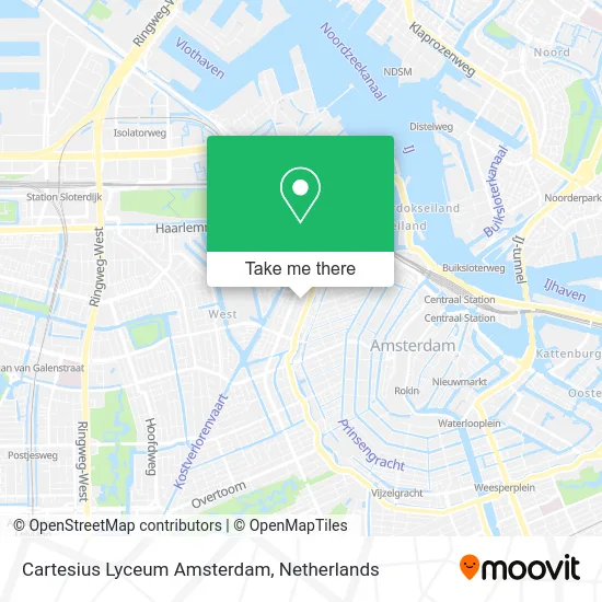 Cartesius Lyceum Amsterdam map