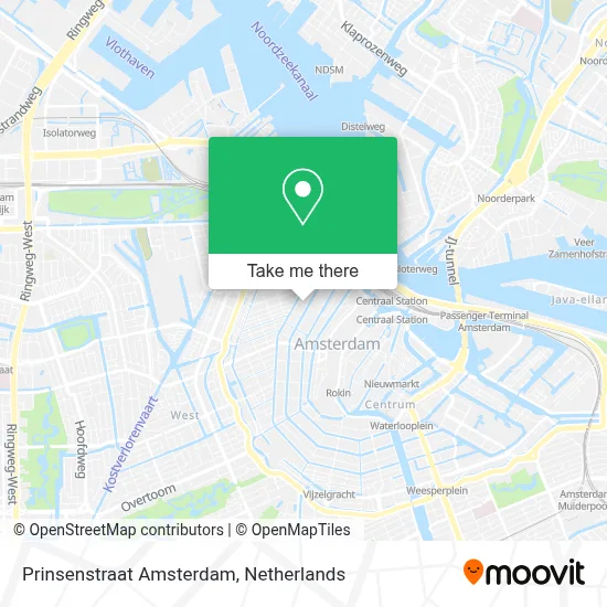 Prinsenstraat Amsterdam map