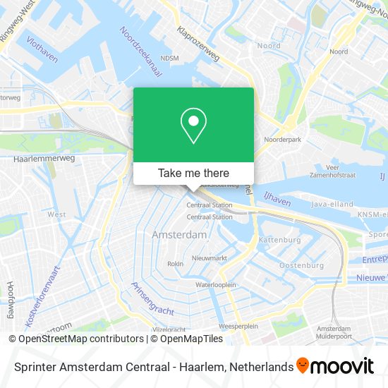 Sprinter Amsterdam Centraal - Haarlem Karte