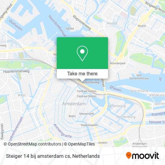 Steiger 14 bij amsterdam cs map