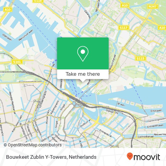 Bouwkeet Zublin Y-Towers map