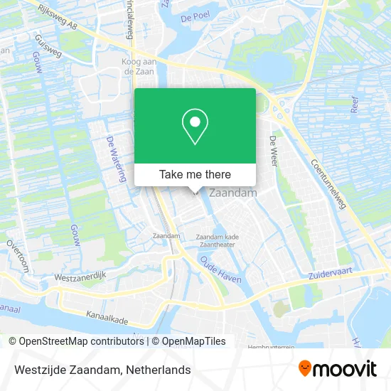 Westzijde Zaandam map