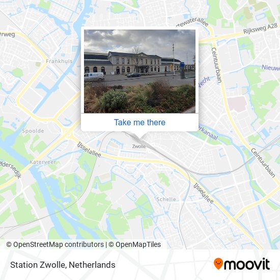 Station Zwolle map