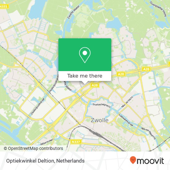 Optiekwinkel Deltion map