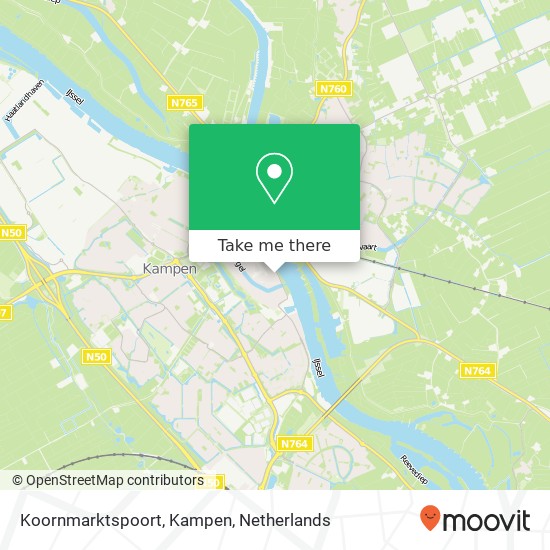 Koornmarktspoort, Kampen map