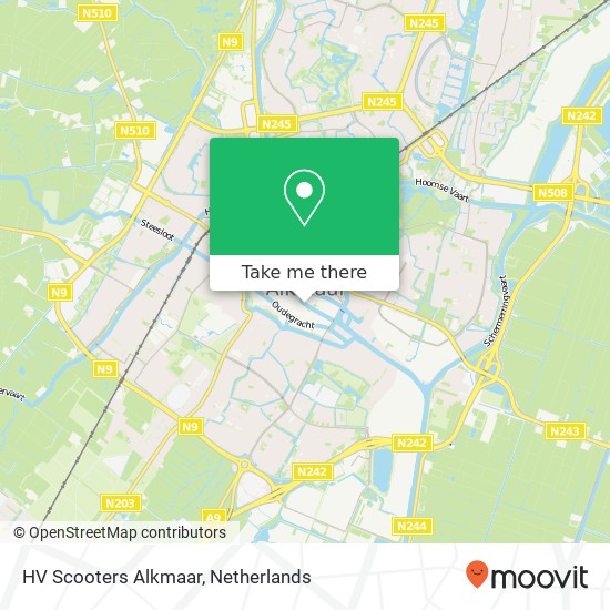 HV Scooters Alkmaar Karte