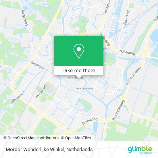 Mordor Wonderlijke Winkel Karte