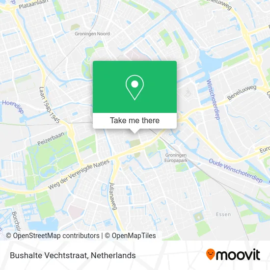 Bushalte Vechtstraat map
