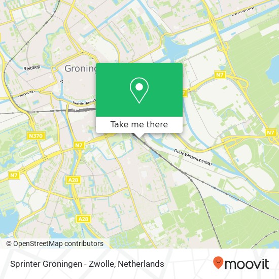 Sprinter Groningen - Zwolle Karte