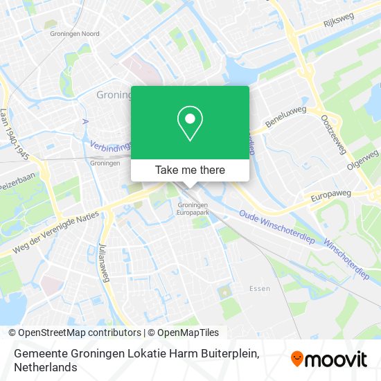 Gemeente Groningen Lokatie Harm Buiterplein map