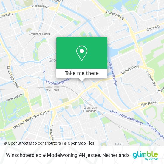 Winschoterdiep # Modelwoning #Nijestee map