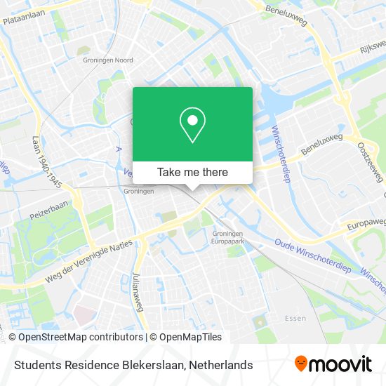 Students Residence Blekerslaan map