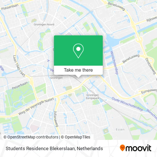Students Residence Blekerslaan map