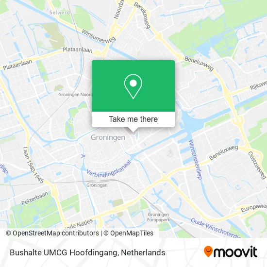 Bushalte UMCG Hoofdingang map
